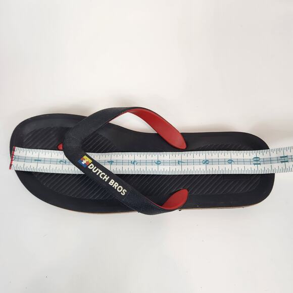 Dutch Bros Women's Black Flip Flops Size 10 - Picture 5 of 10